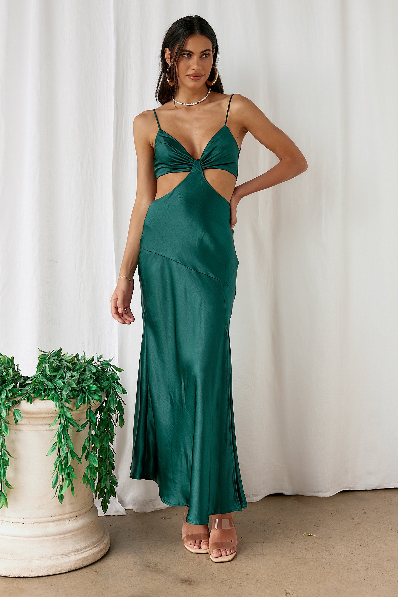 City Sunset Maxi Dress Forest Green-Seaa Fashion