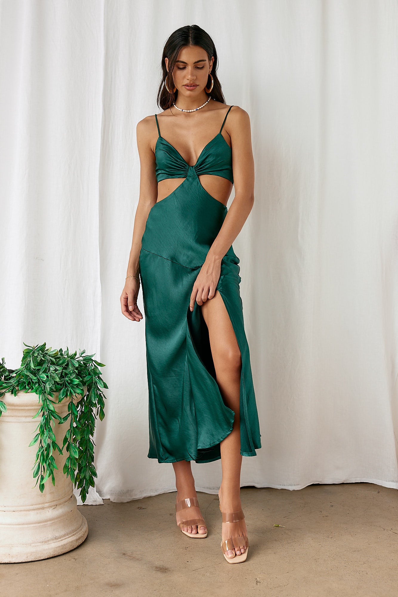 City Sunset Maxi Dress Forest Green-Seaa Fashion