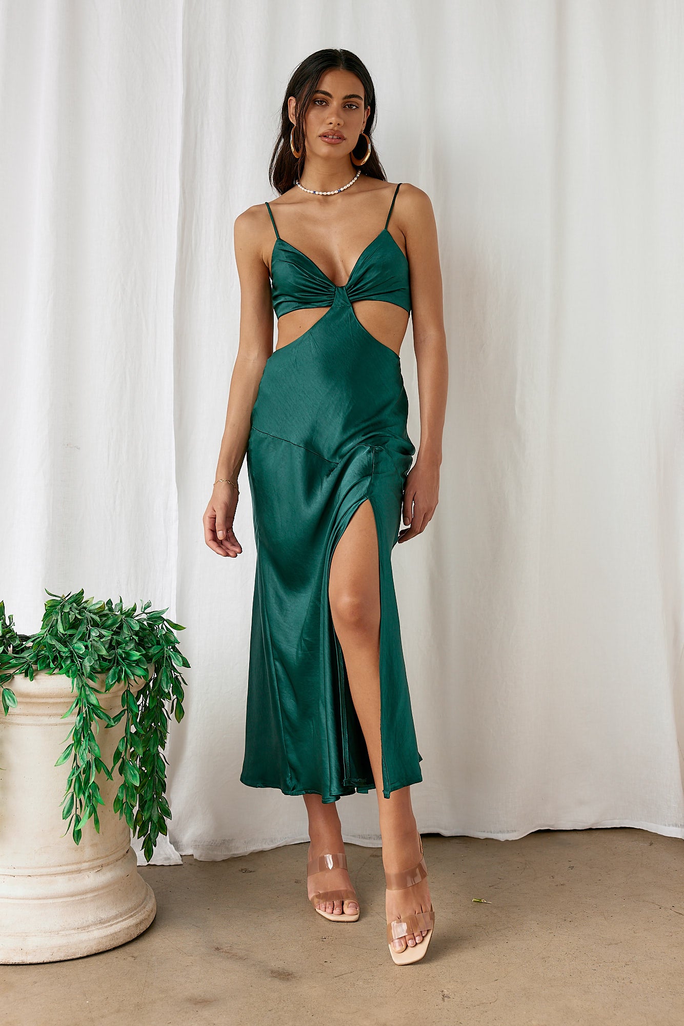 City Sunset Maxi Dress Forest Green-Seaa Fashion