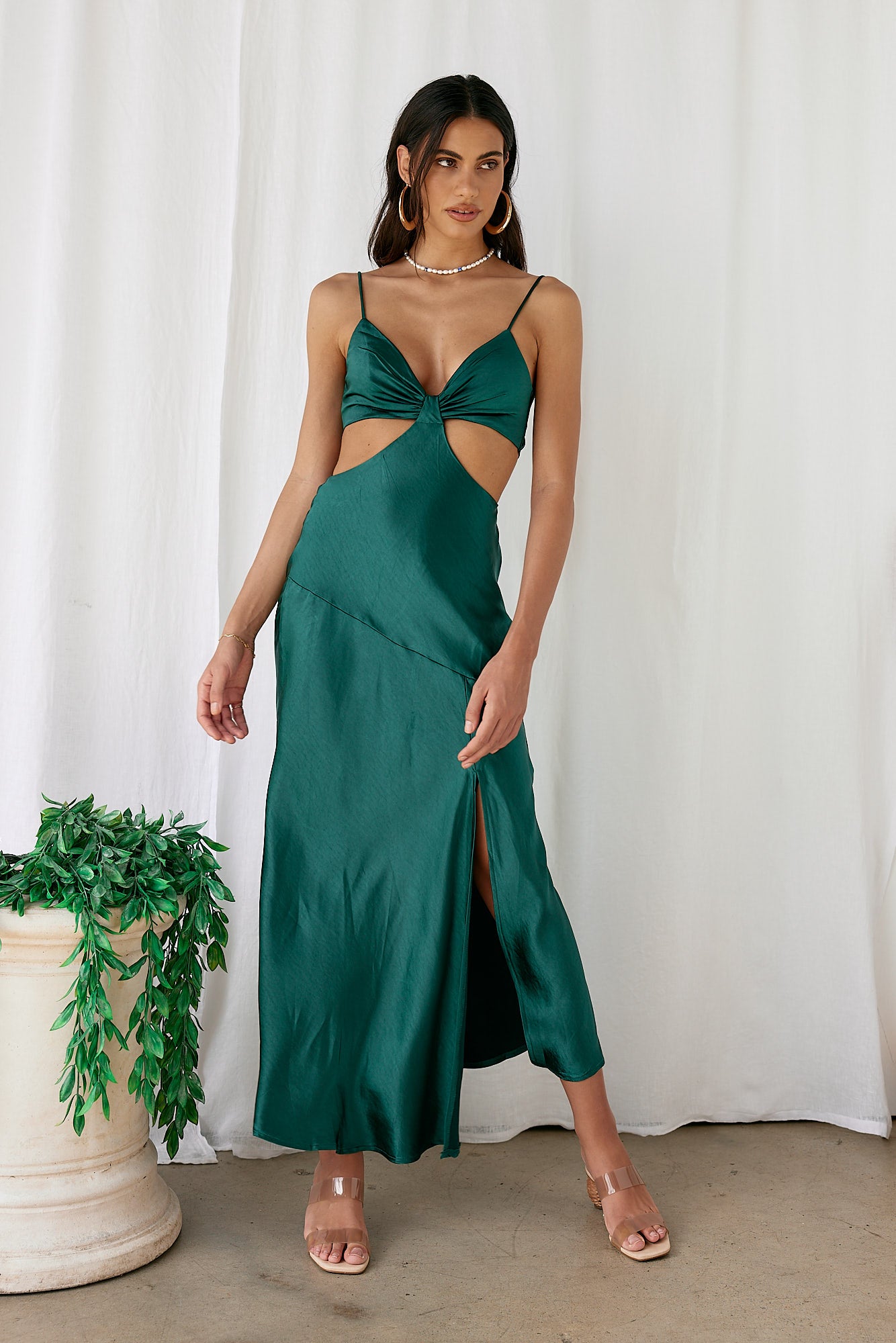 City Sunset Maxi Dress Forest Green-Seaa Fashion