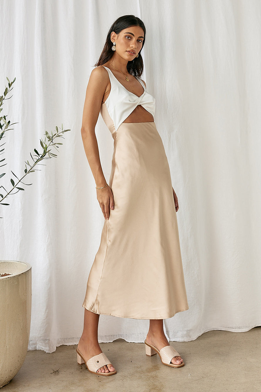 When You Breathe Maxi Dress Beige-Seaa Fashion