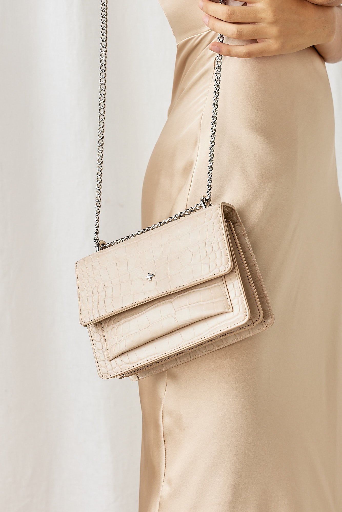 PETA + JAIN Lissy Bag Nude Croc-Seaa Fashion