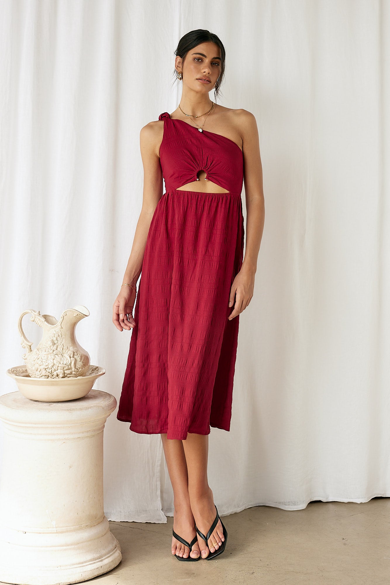 Dive In Maxi Dress Red-Seaa Fashion