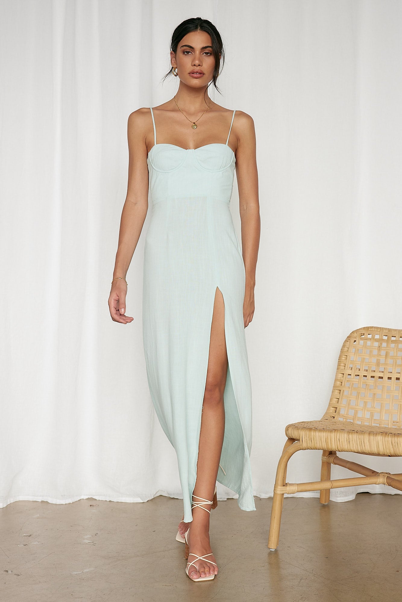 What A View Maxi Dress Blue-Seaa Fashion