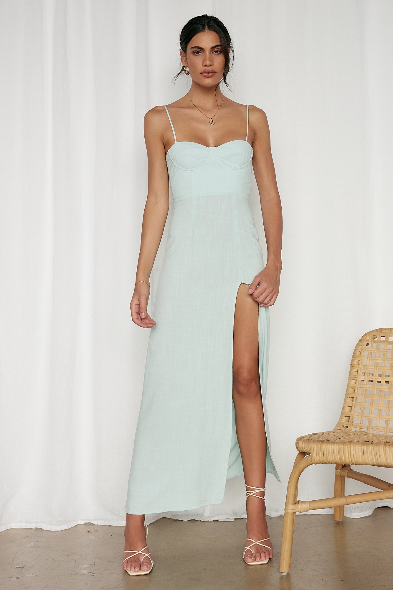 What A View Maxi Dress Blue-Seaa Fashion