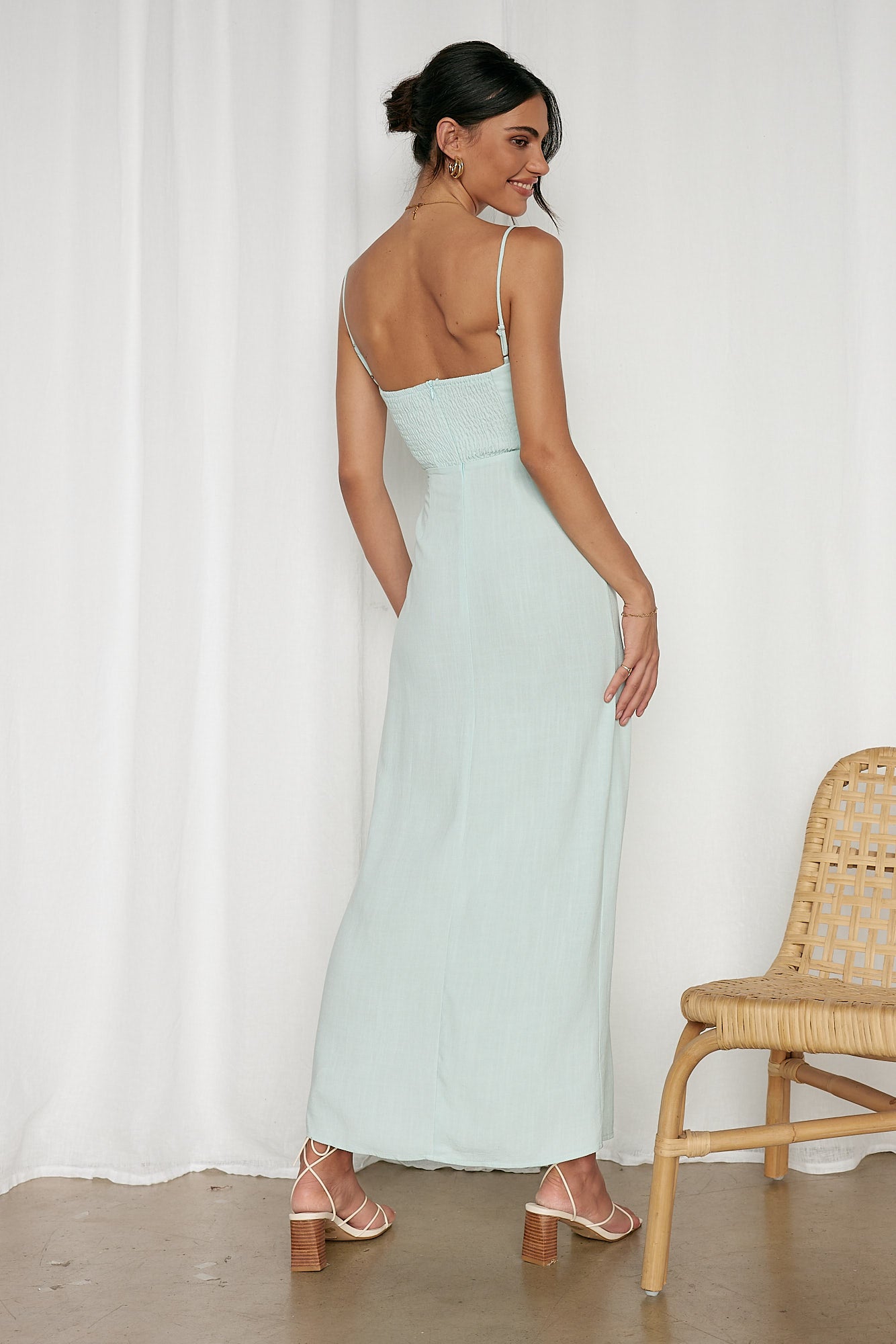 What A View Maxi Dress Blue-Seaa Fashion