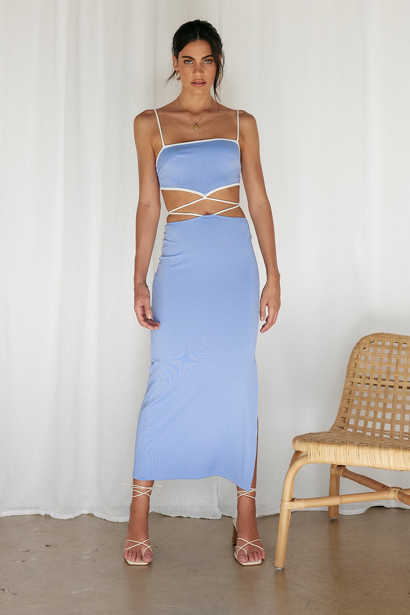 To Be Yours Maxi Skirt Blue-Seaa Fashion