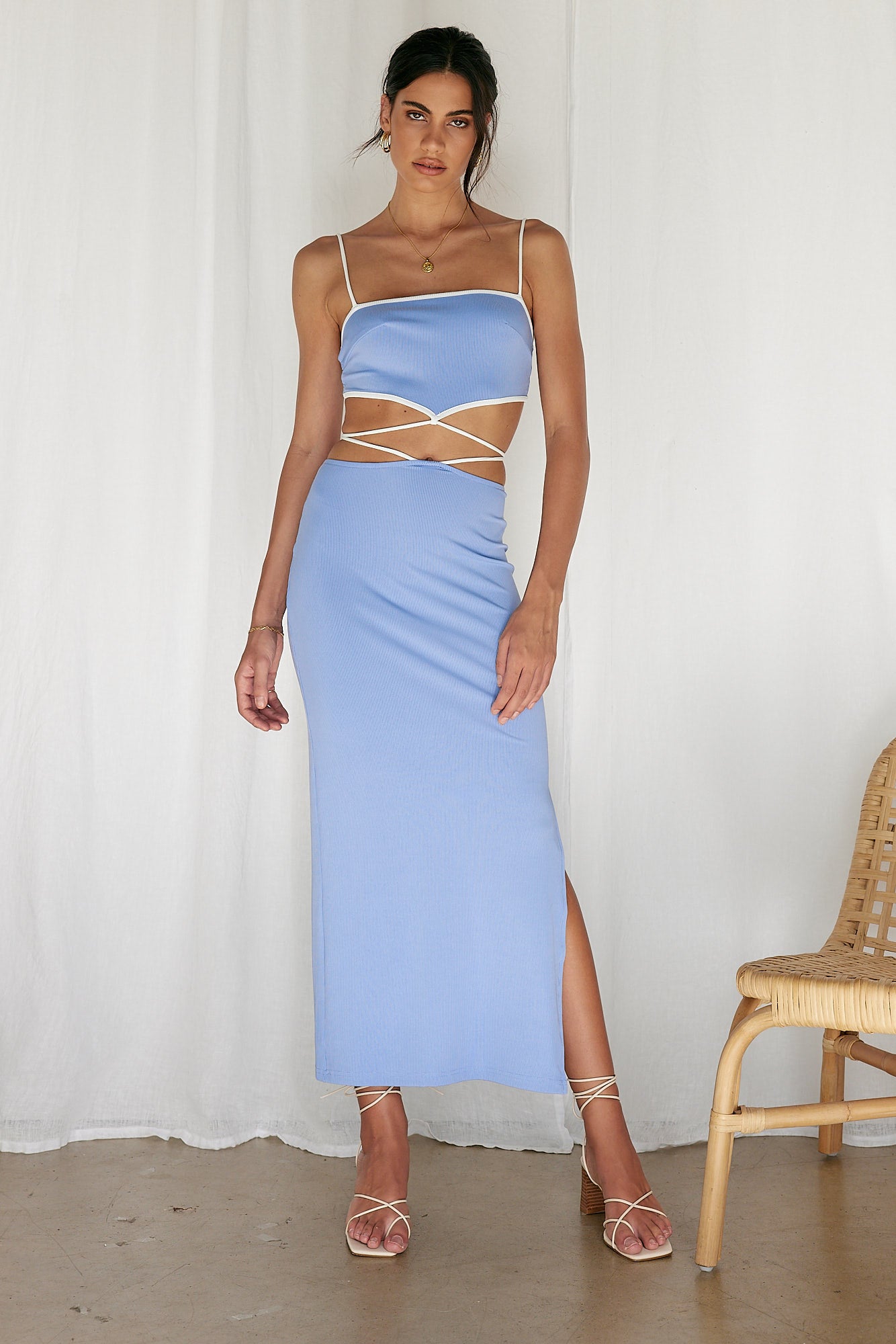 To Be Yours Maxi Skirt Blue-Seaa Fashion
