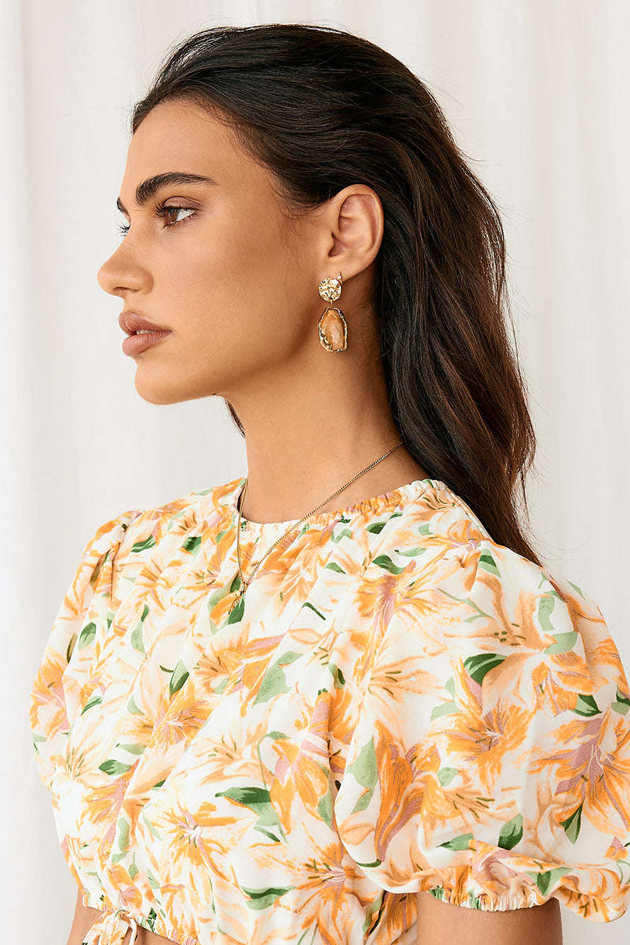 Venecia Earrings Gold-Seaa Fashion