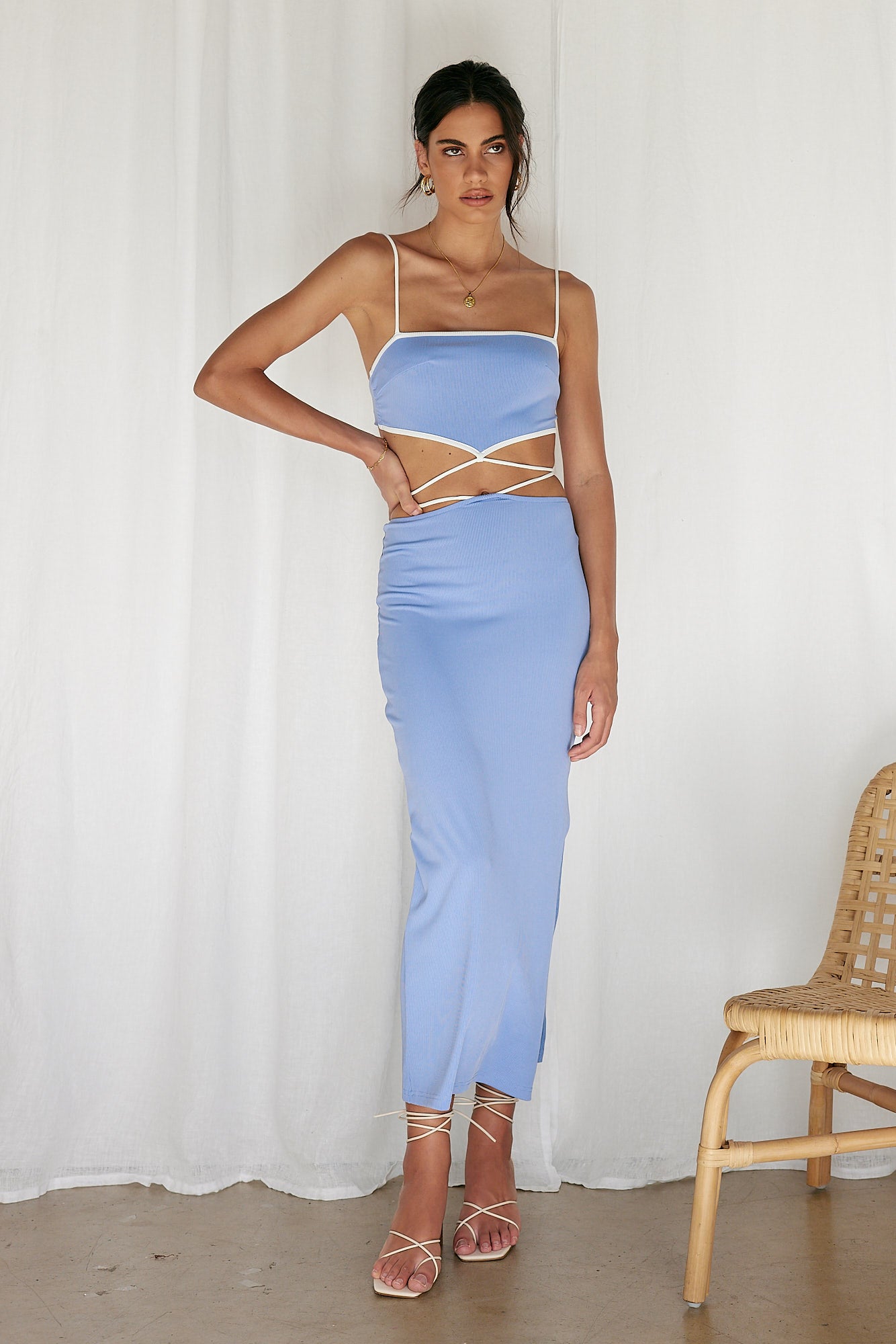 To Be Yours Maxi Skirt Blue-Seaa Fashion