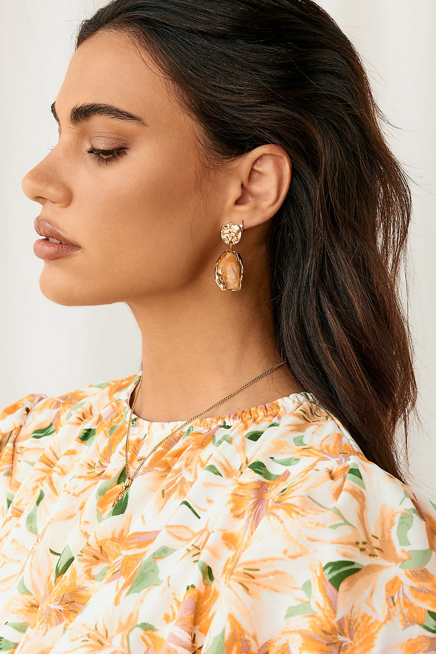 Venecia Earrings Gold-Seaa Fashion