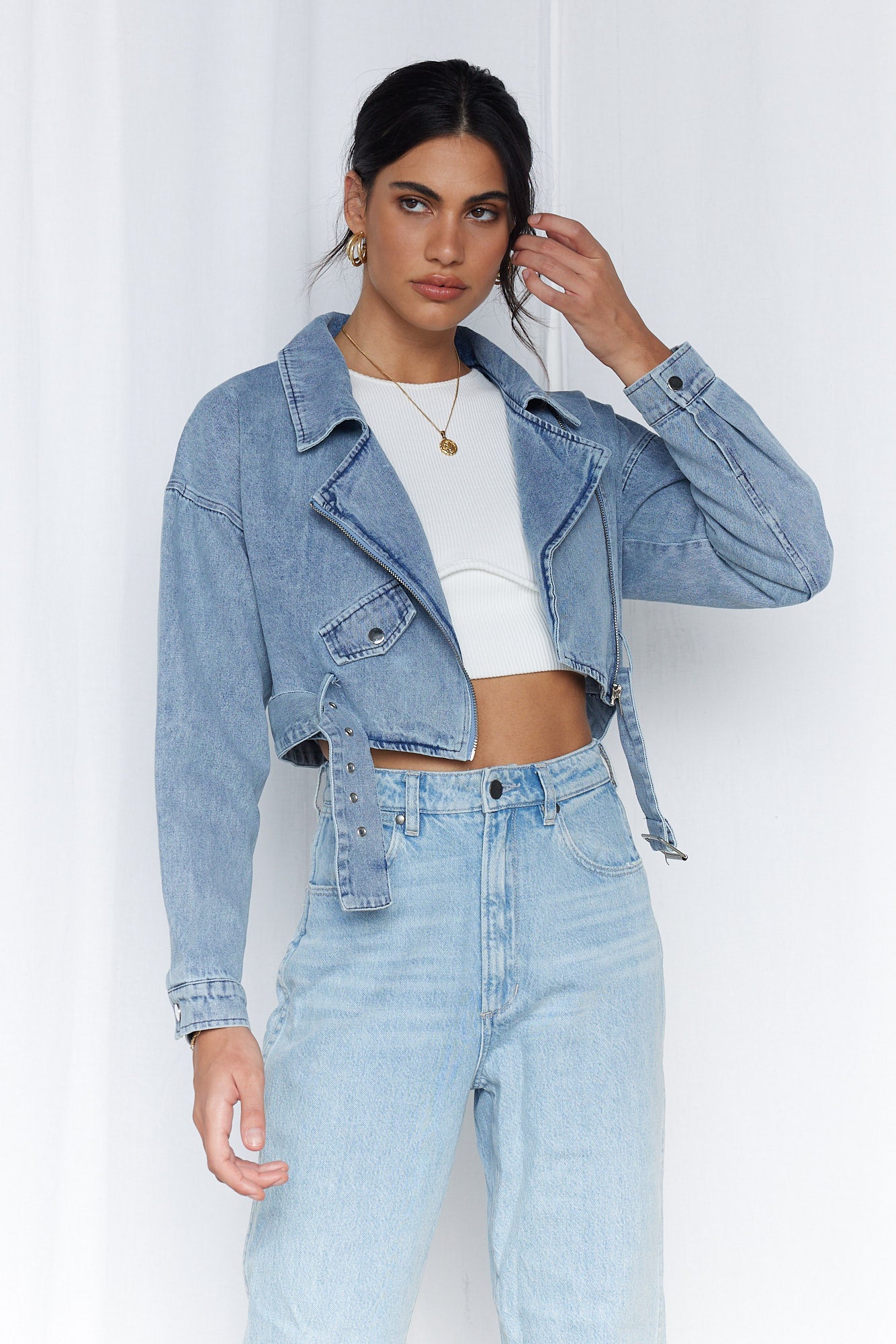 Arena Jacket Blue Denim-Seaa Fashion