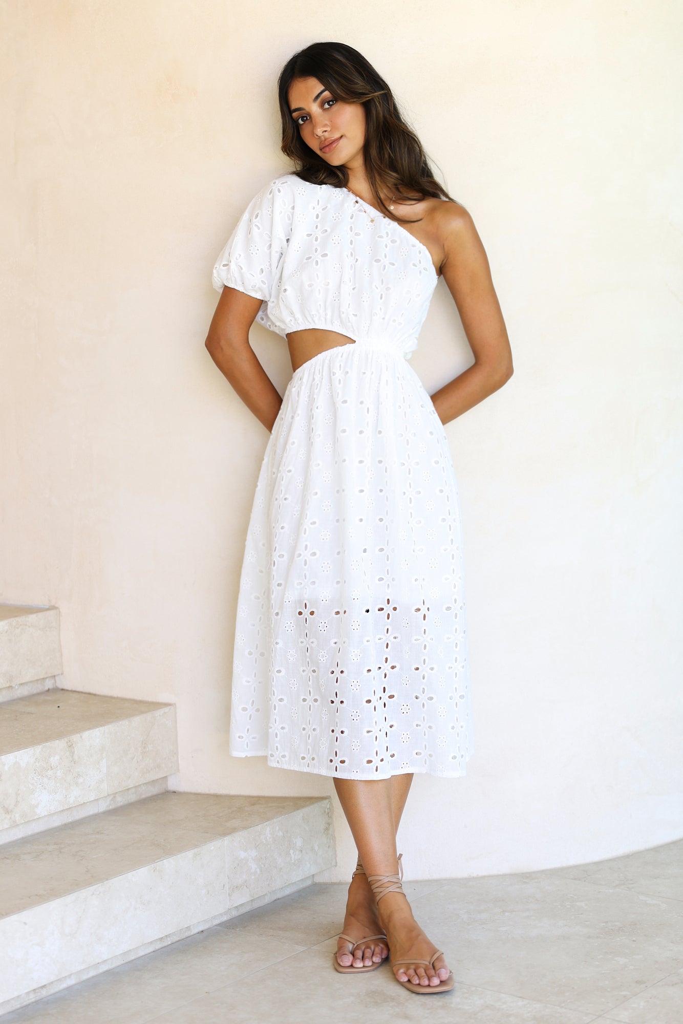 Bouvardia Midi Dress White-Seaa Fashion