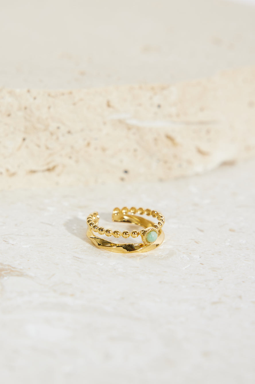 18k Gold Plated Dancing Pixies Ring Gold-Seaa Fashion