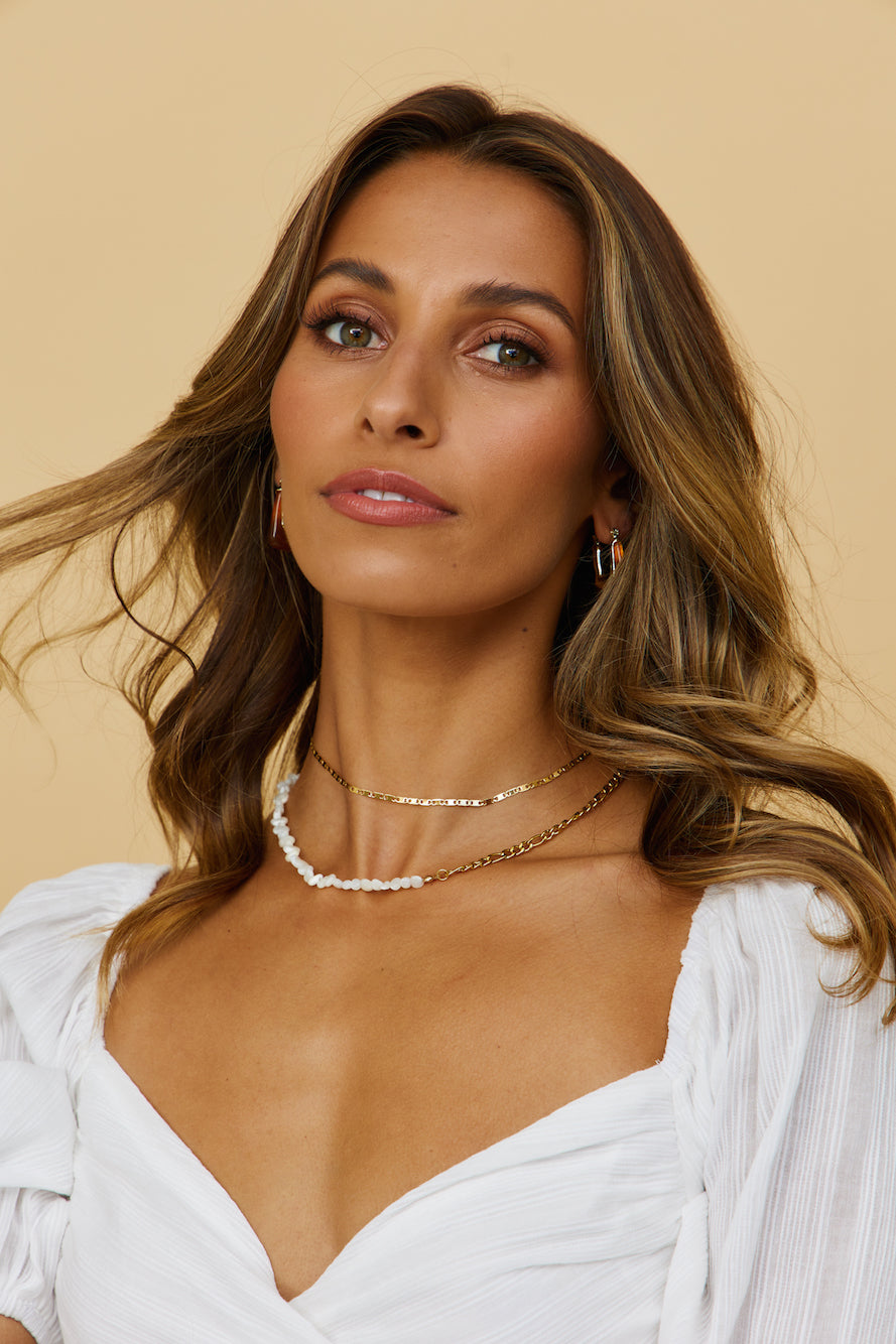 18k Gold Plated Question And Answer Necklace-Seaa Fashion