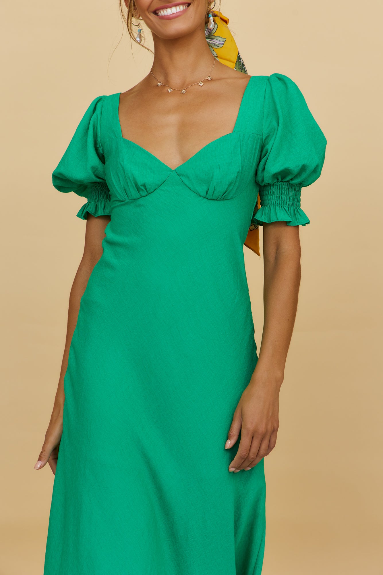 Calyx Maxi Dress Green-Seaa Fashion