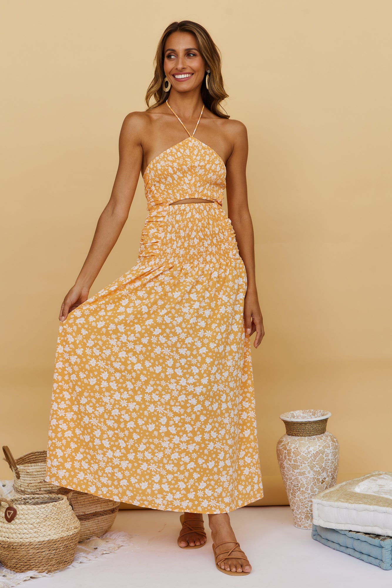 Sweet Citrus Maxi Dress-Seaa Fashion