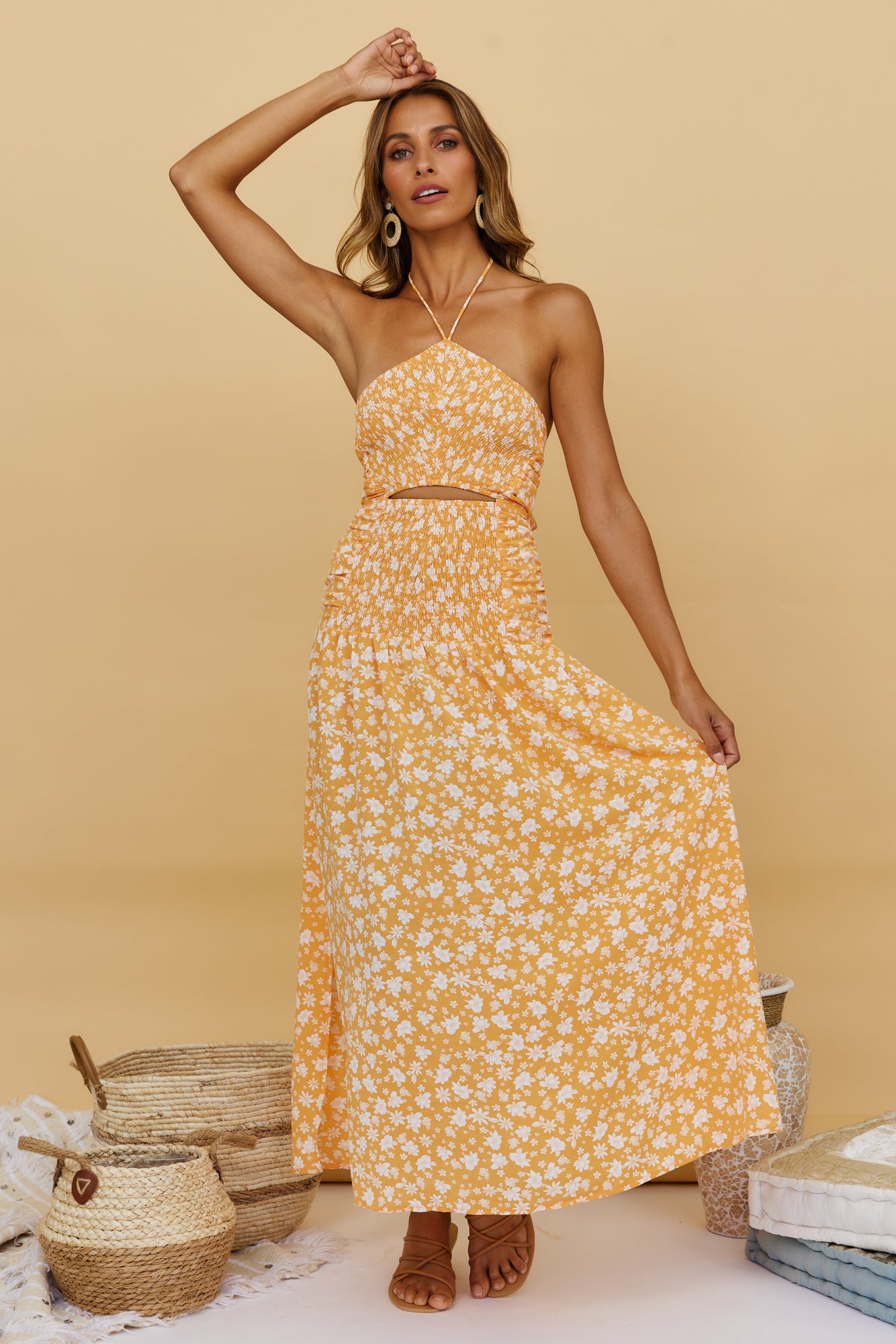 Sweet Citrus Maxi Dress-Seaa Fashion