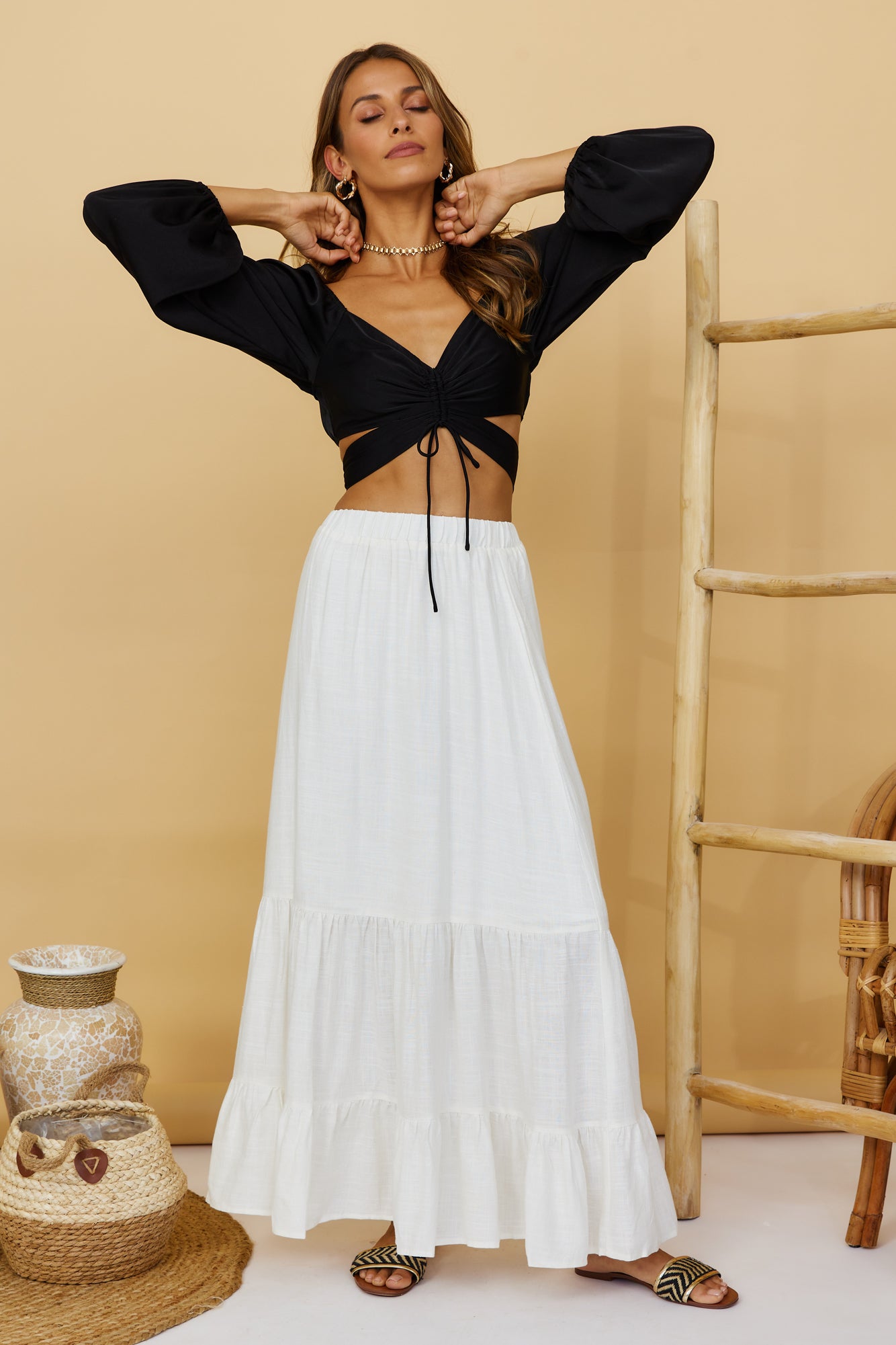 From The Heart Crop Top Black-Seaa Fashion