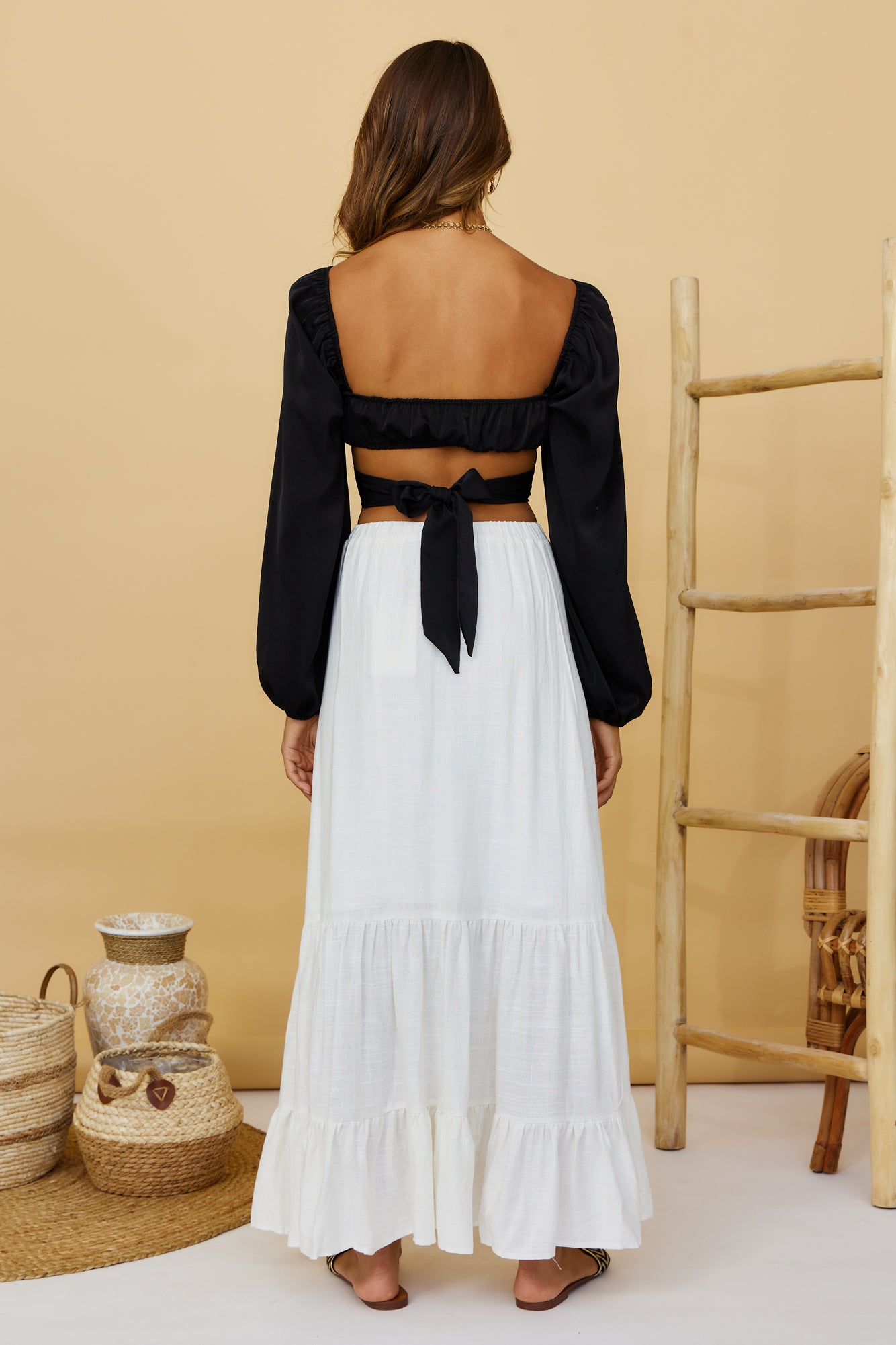 From The Heart Crop Top Black-Seaa Fashion