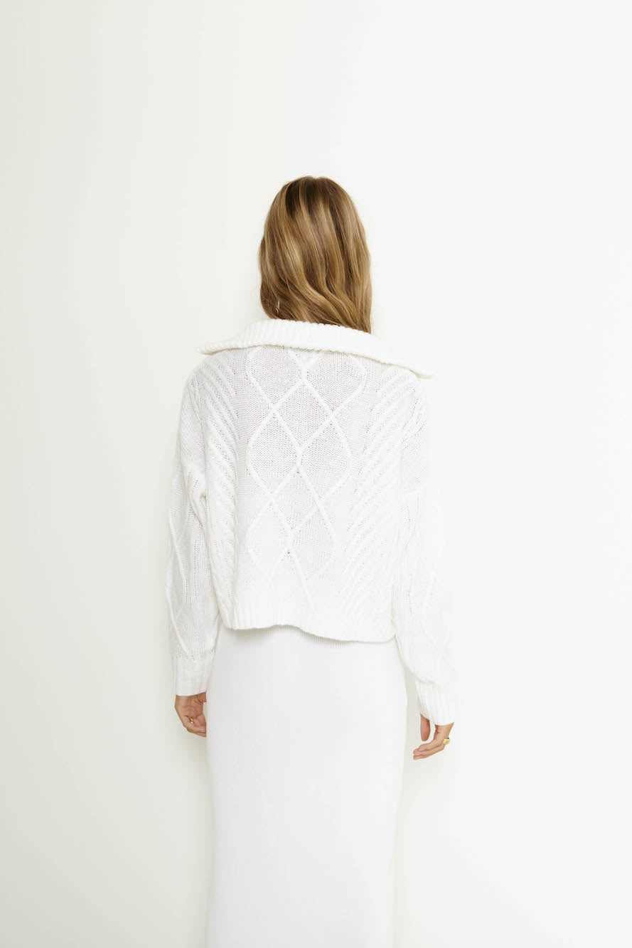 SNDYS Jax Crop Jumper White-Seaa Fashion