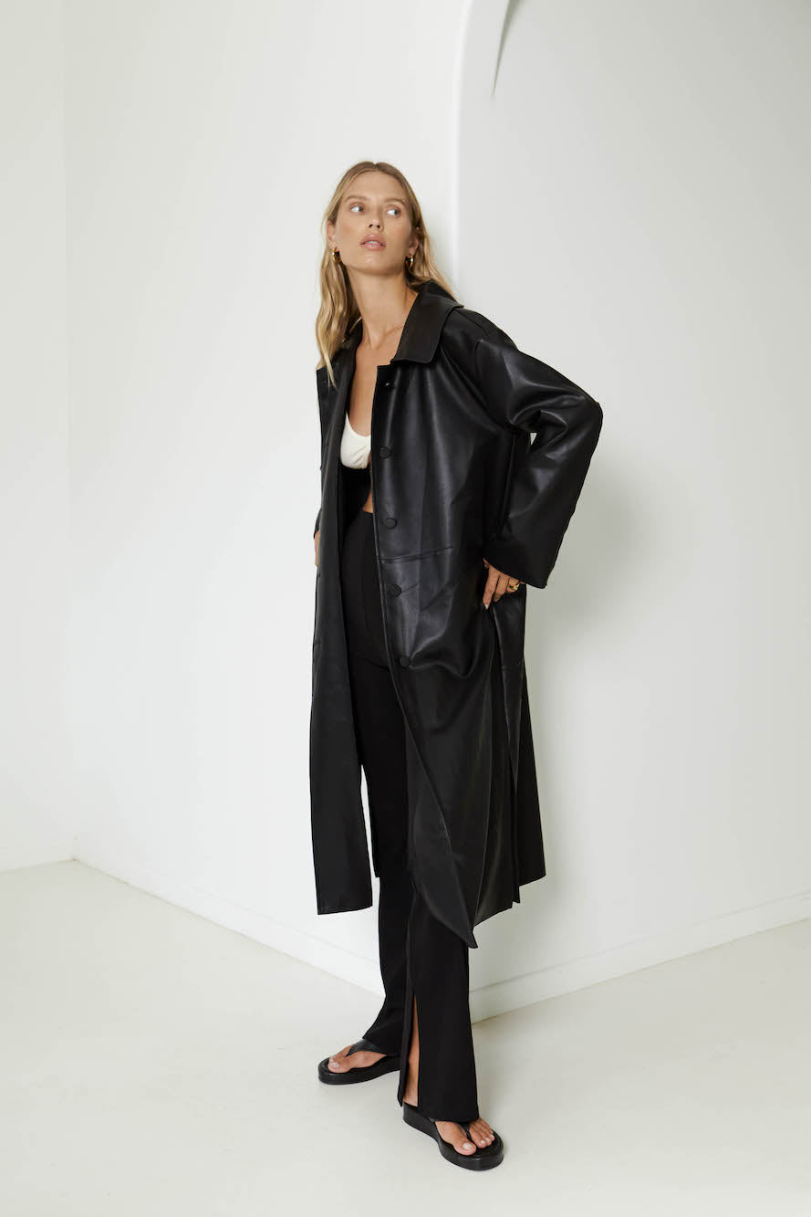 SNDYS Haven Trench Coat Black-Seaa Fashion