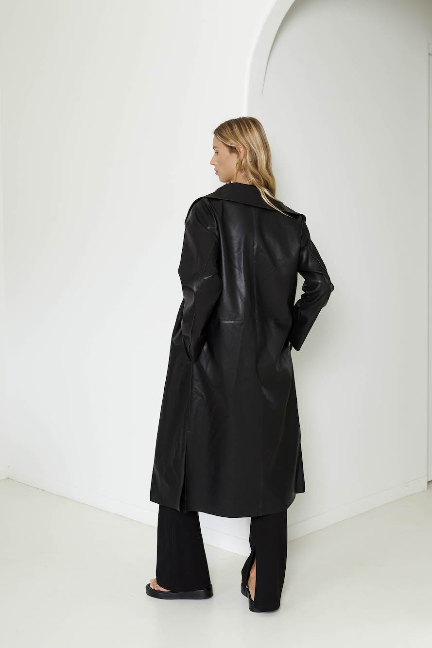 SNDYS Haven Trench Coat Black-Seaa Fashion