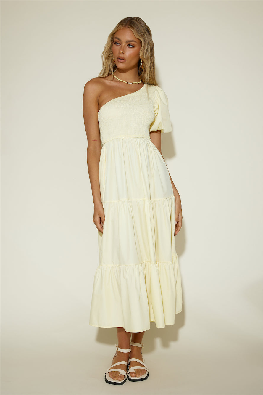 Strawberry Daiquiri Maxi Dress Yellow-Seaa Fashion