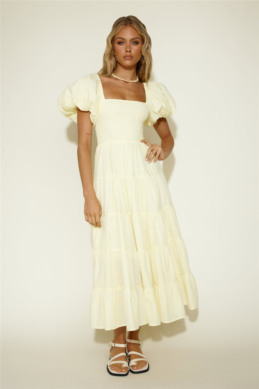 Adela Maxi Dress Yellow-Seaa Fashion
