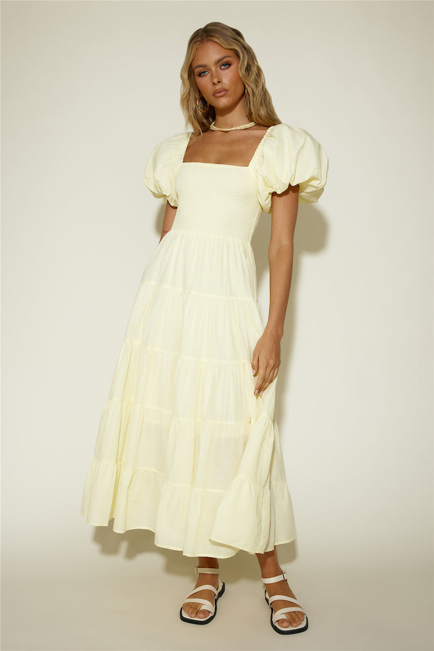 Adela Maxi Dress Yellow-Seaa Fashion