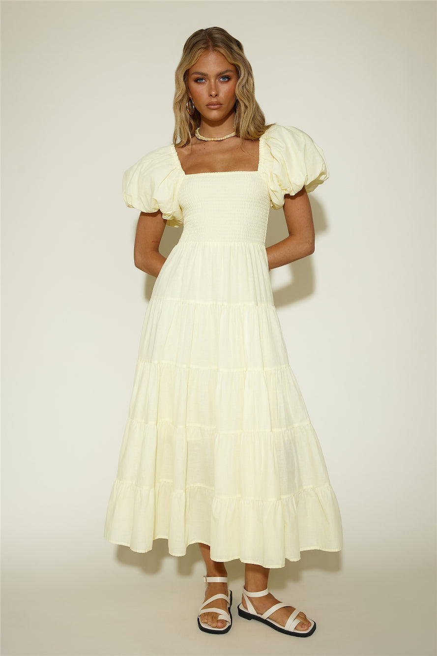 Adela Maxi Dress Yellow-Seaa Fashion