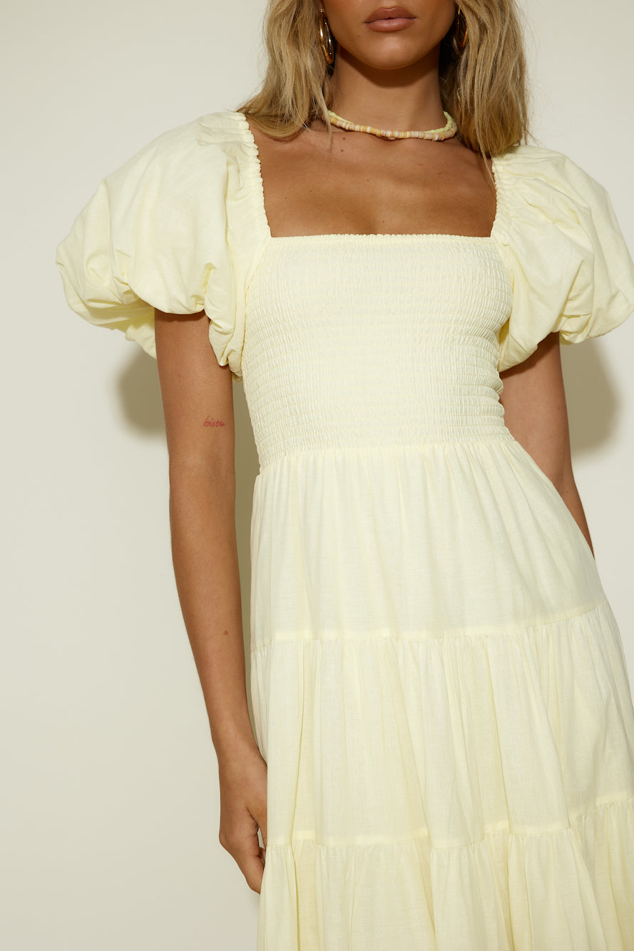 Adela Maxi Dress Yellow-Seaa Fashion