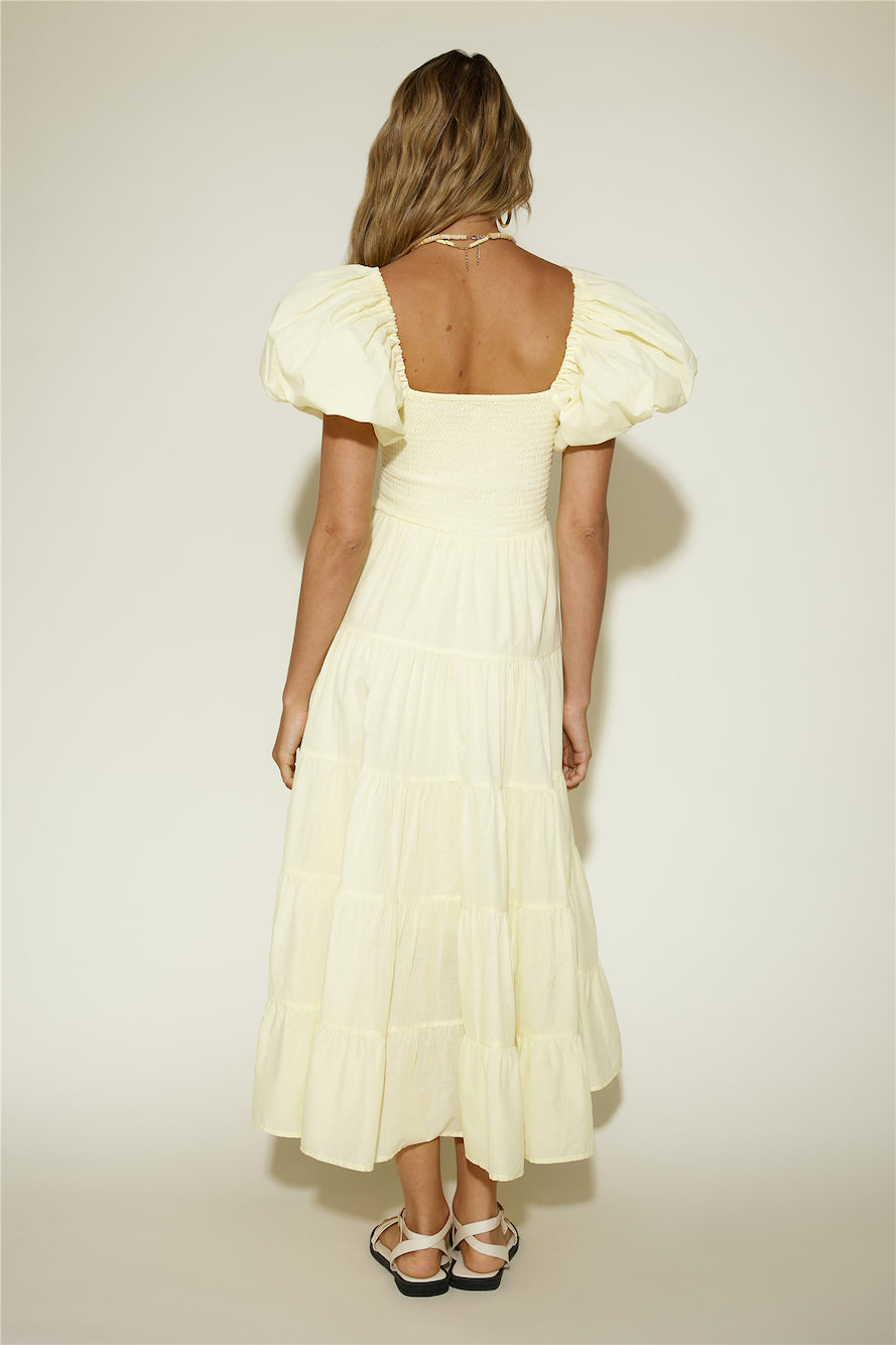 Adela Maxi Dress Yellow-Seaa Fashion