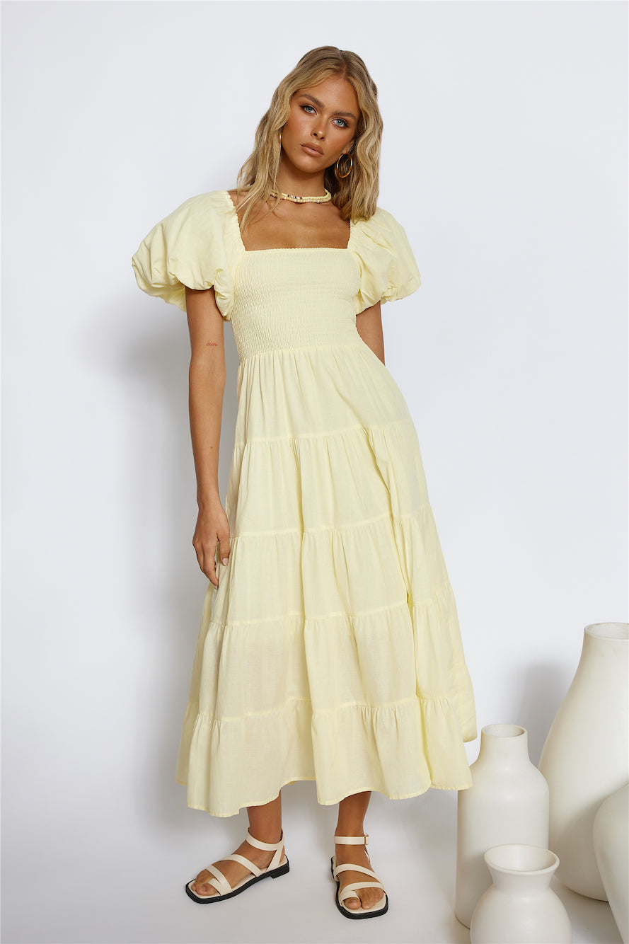 Adela Maxi Dress Yellow-Seaa Fashion