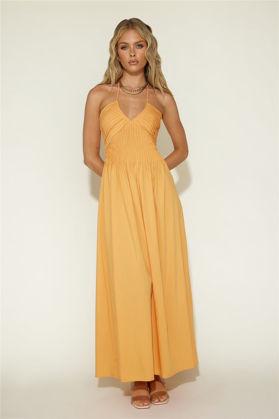 Cross My Heart Maxi Dress Orange-Seaa Fashion