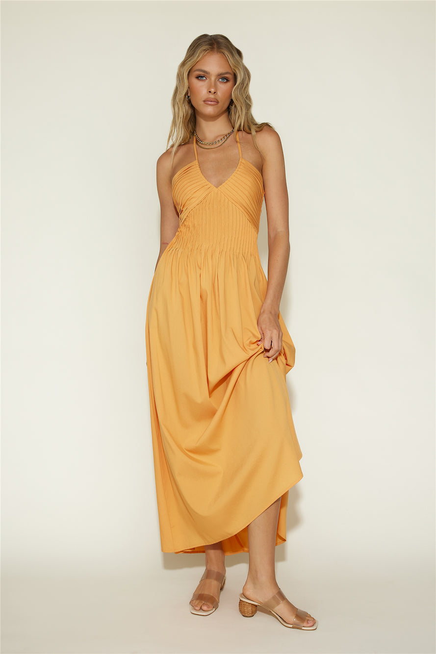Cross My Heart Maxi Dress Orange-Seaa Fashion