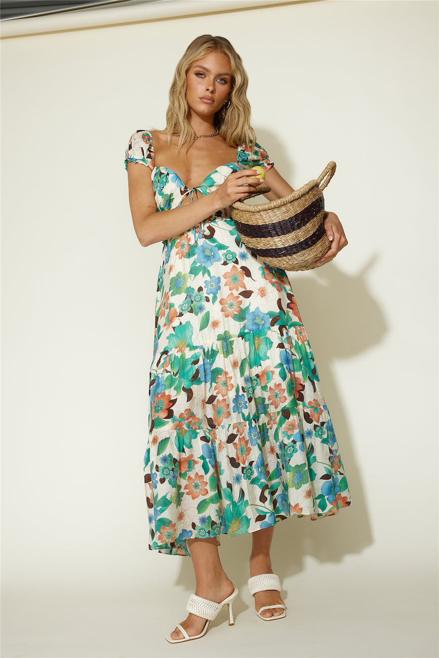 Afternoon Glow Maxi Dress Floral-Seaa Fashion