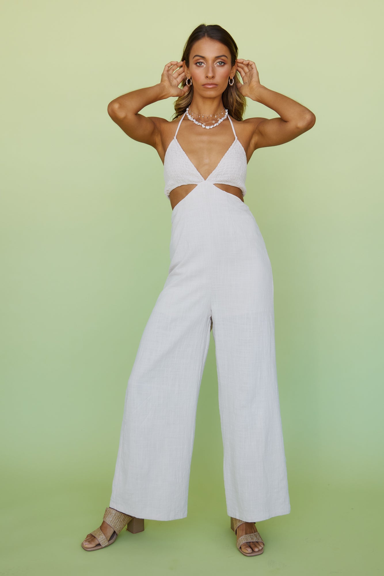Take Me There Jumpsuit Beige-Seaa Fashion