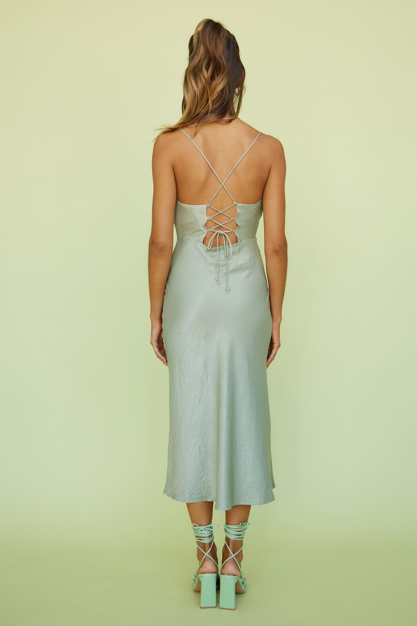 Autumn Valley Midi Dress Green-Seaa Fashion