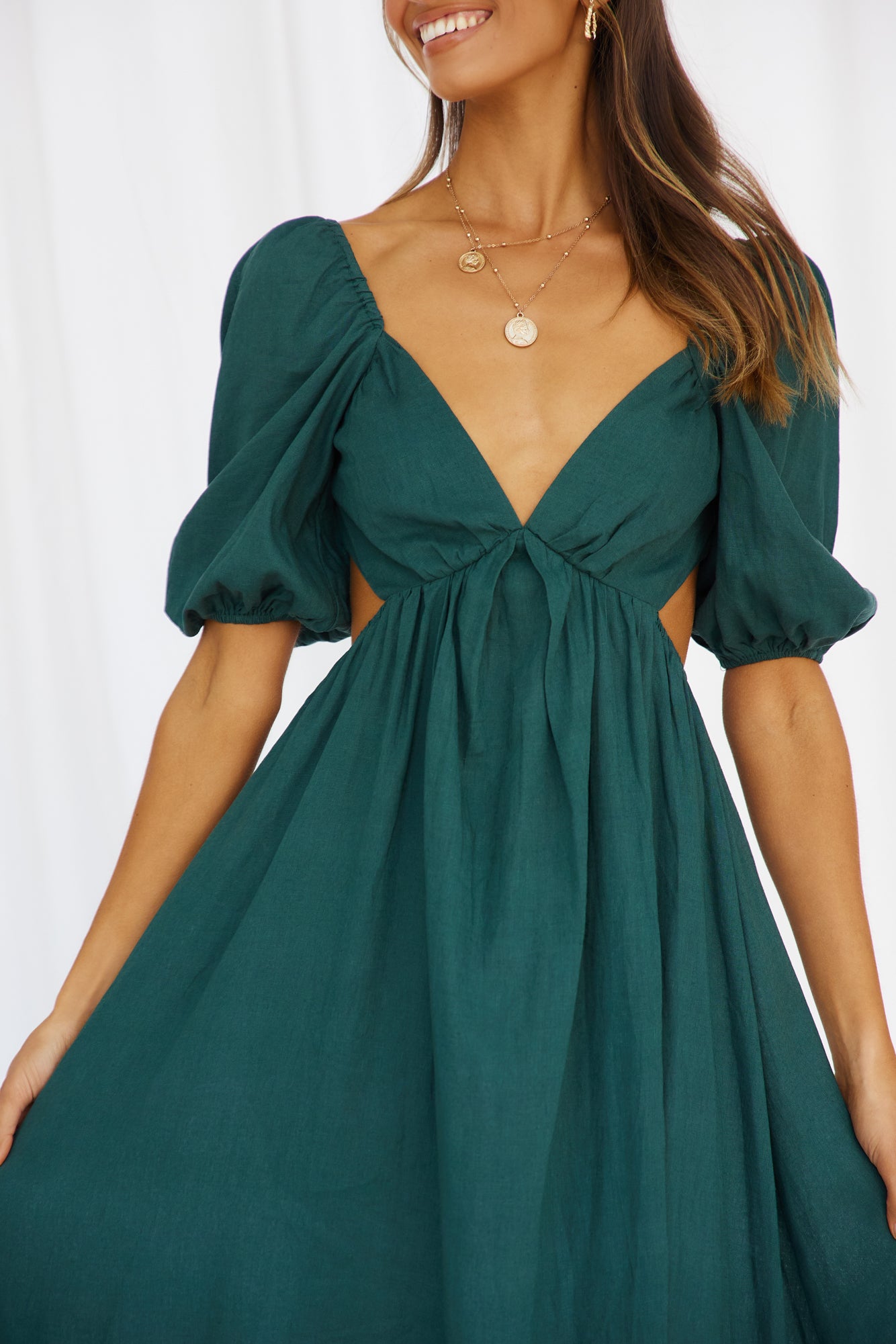 Warmer Hearts Maxi Dress Forest Green-Seaa Fashion