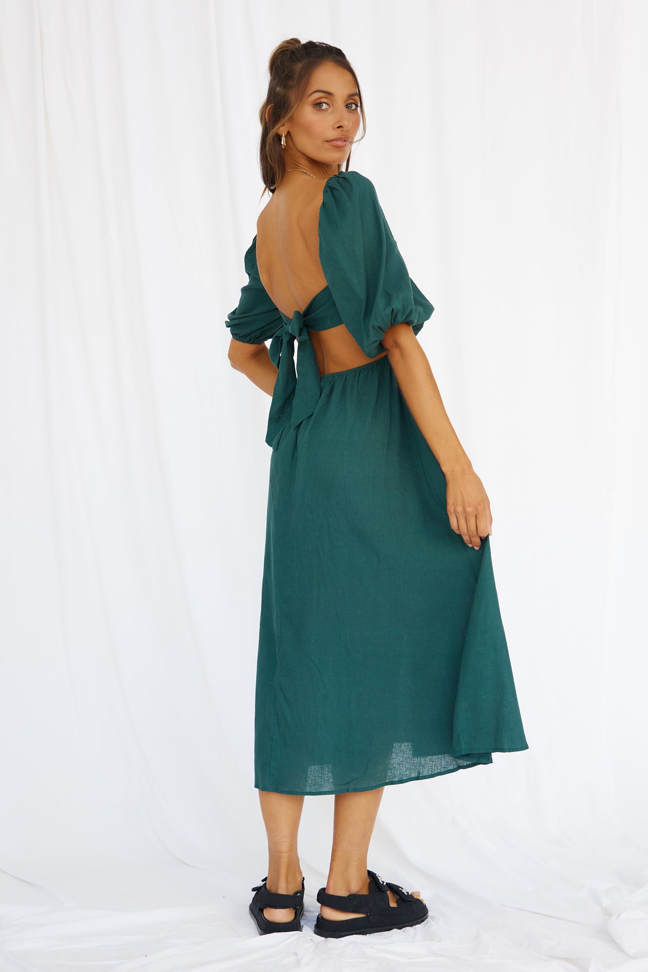 Warmer Hearts Maxi Dress Forest Green-Seaa Fashion