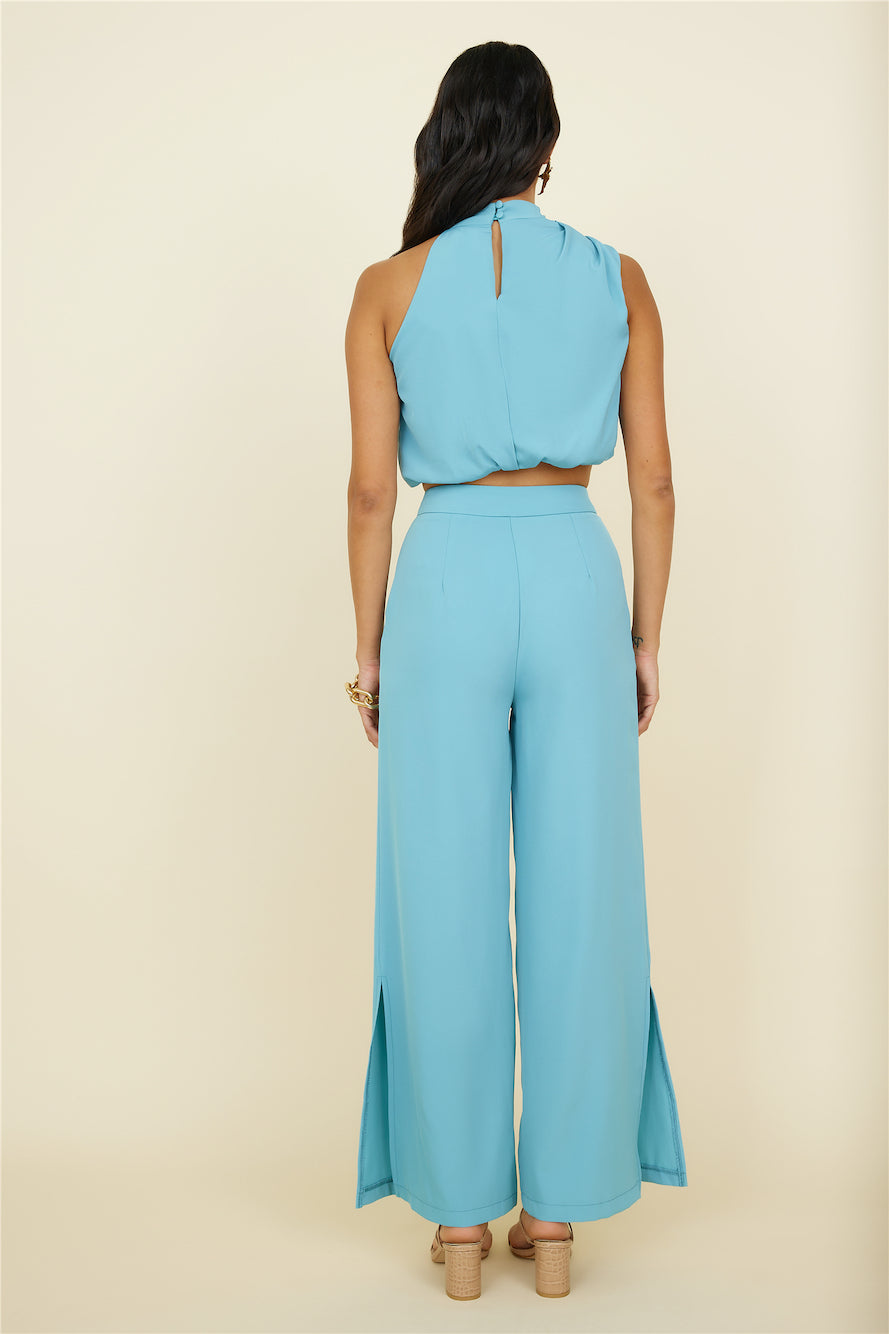 So Romantic Pants Turquoise-Seaa Fashion