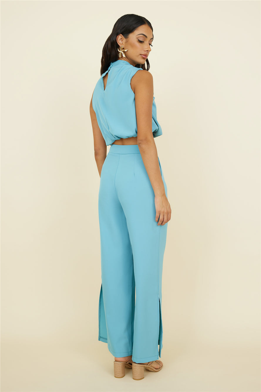 So Romantic Pants Turquoise-Seaa Fashion
