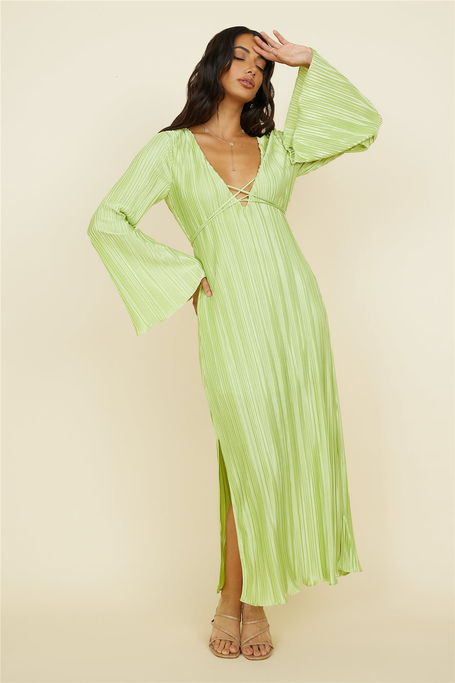 Polonius Maxi Dress Green-Seaa Fashion