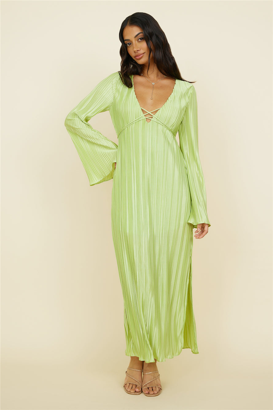 Polonius Maxi Dress Green-Seaa Fashion