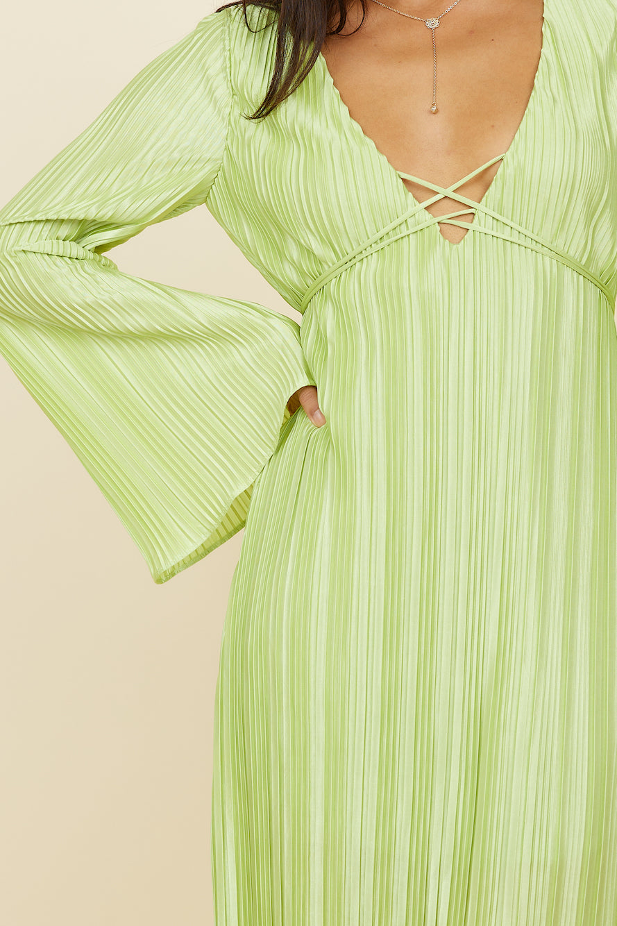 Polonius Maxi Dress Green-Seaa Fashion