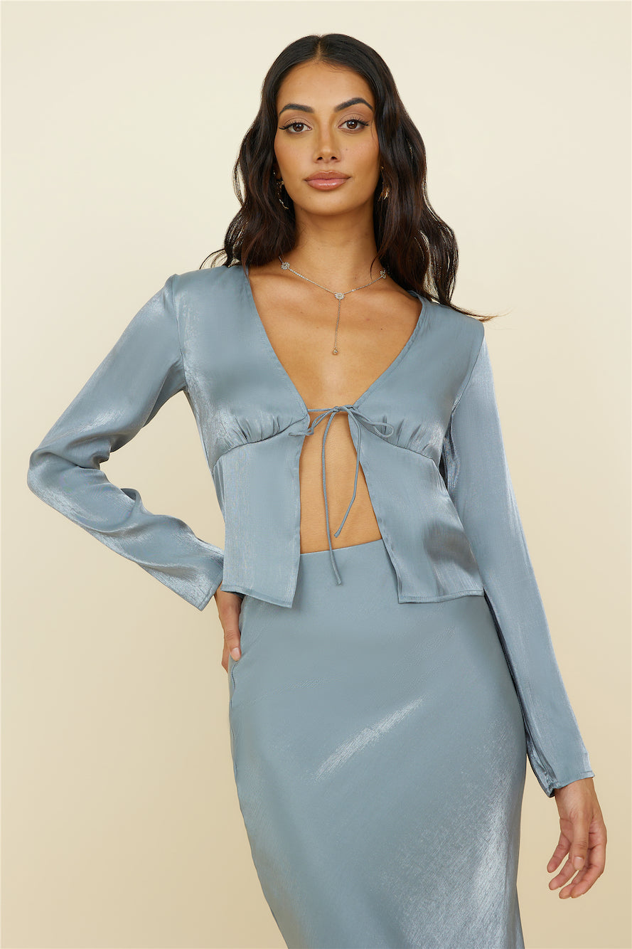 Bouquet of Flowers Top Grey-Seaa Fashion