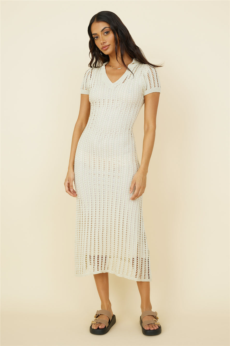 Cosmic Swirl Maxi Dress Beige-Seaa Fashion