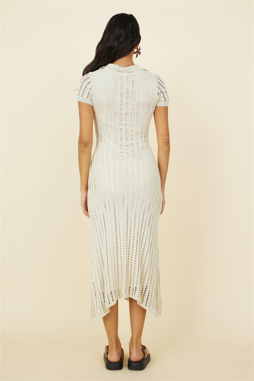 Cosmic Swirl Maxi Dress Beige-Seaa Fashion