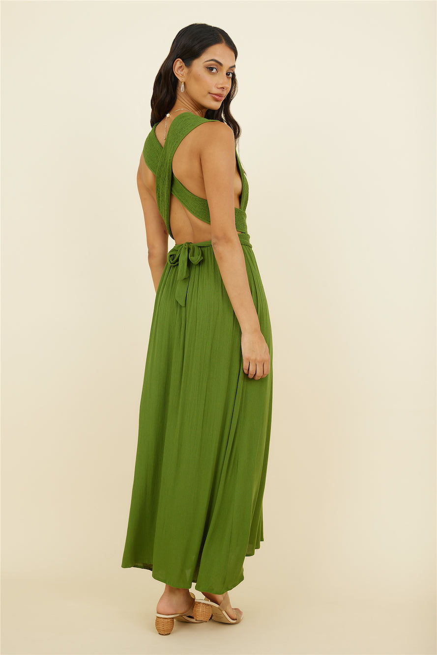 By The Ocean Midi Dress Green-Seaa Fashion